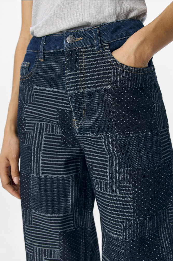 OBJMOJI WARA DNM WIDE JEANS CC3 23047615 DARK BLUE DENIM